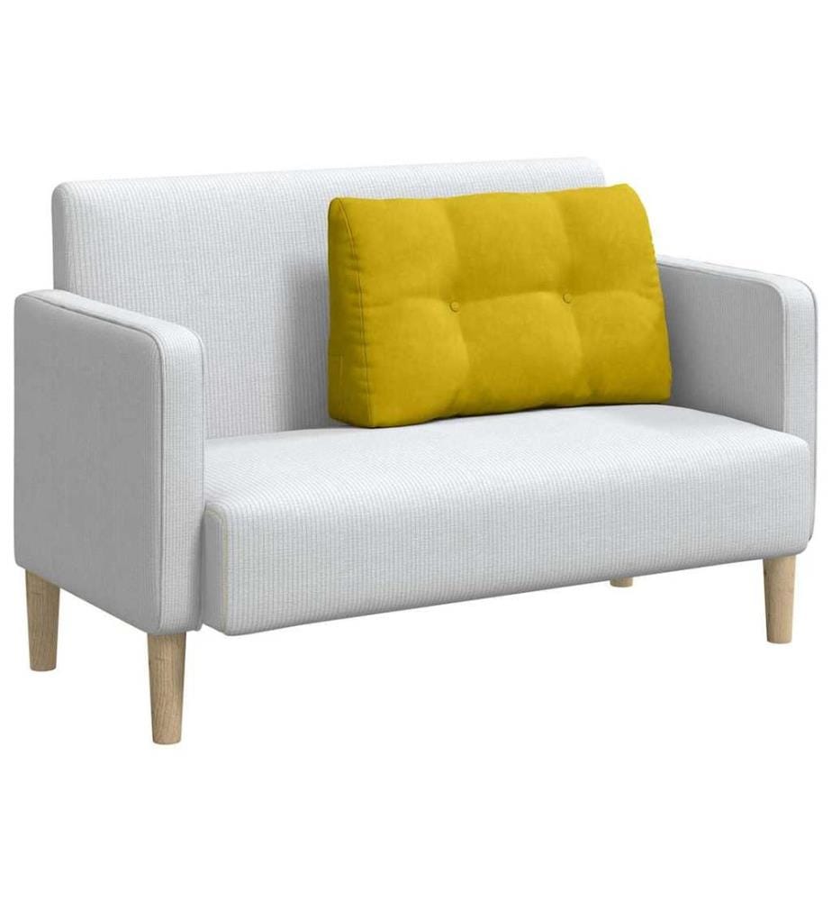 Coussin de Dos Jaune 80 x 24 x 50 cm Velours