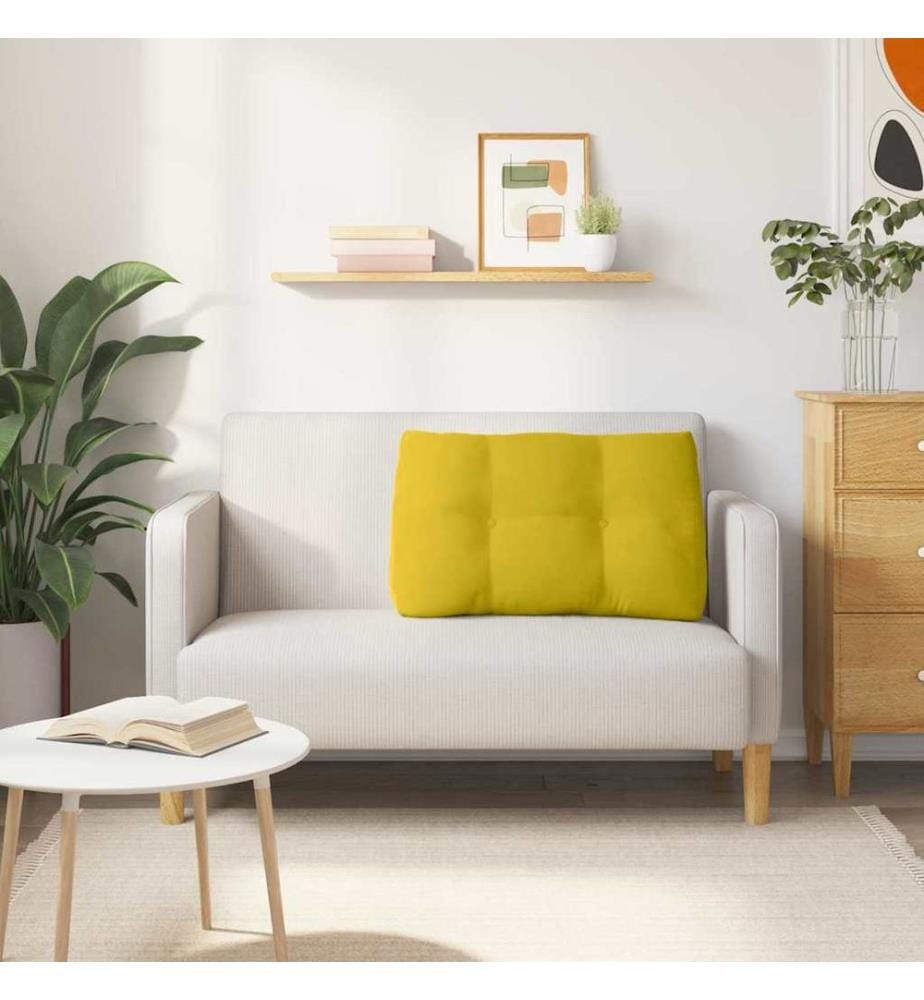 Coussin de Dos Jaune 80 x 24 x 50 cm Velours