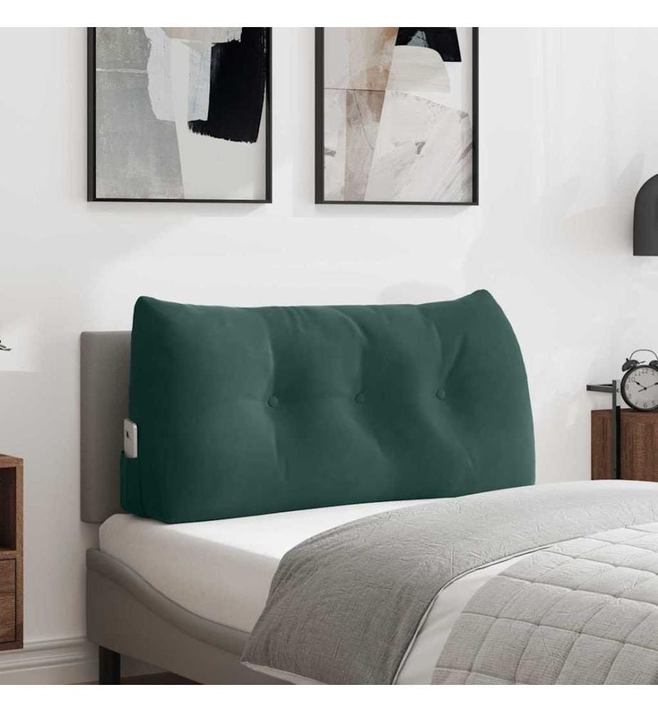 Coussin de Dos Vert foncé 100 x 24 x 50 cm Velours