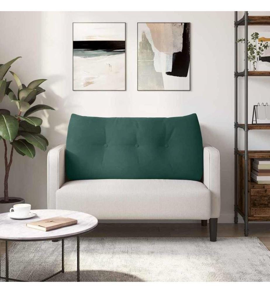 Coussin de Dos Vert foncé 100 x 24 x 50 cm Velours