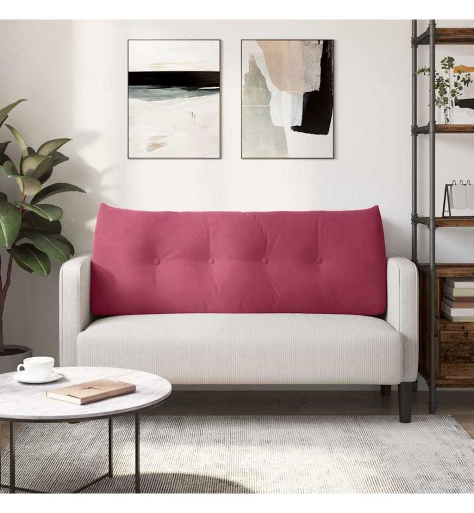 Coussin de Dos Bordeaux 120 x 24 x 50 cm Velours