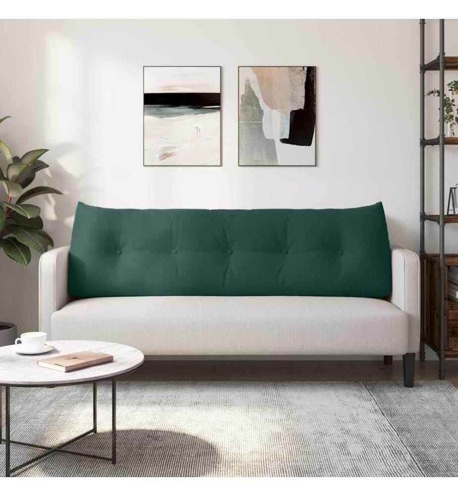 Coussin de Dos Vert foncé 160 x 24 x 50 cm Velours