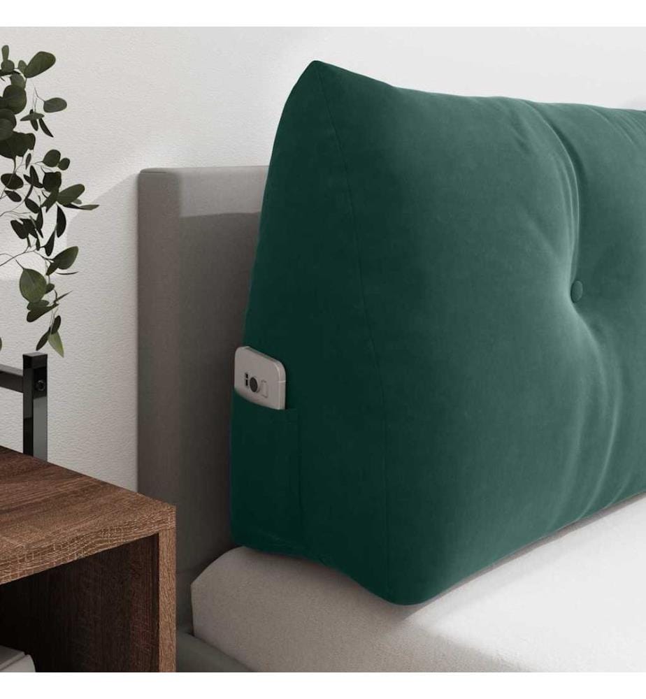 Coussin de Dos Vert foncé 160 x 24 x 50 cm Velours