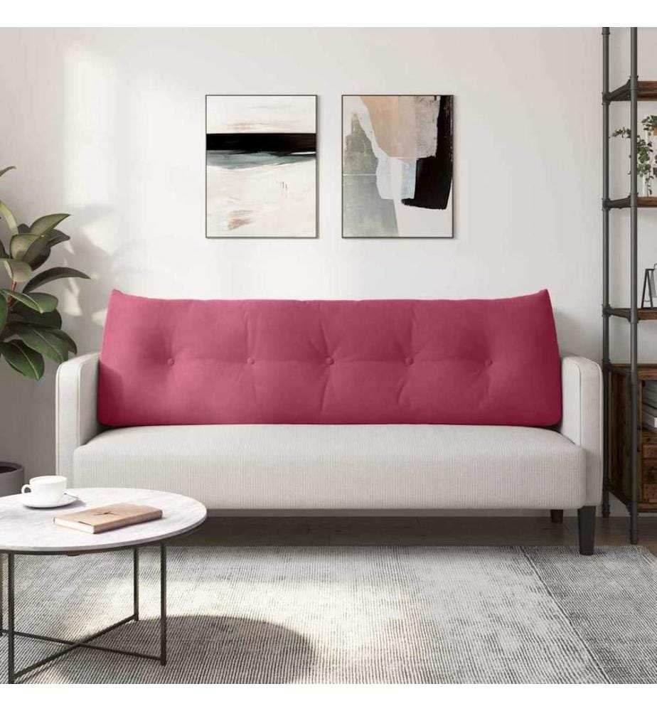 Coussin de Dos Bordeaux 160 x 24 x 50 cm Velours