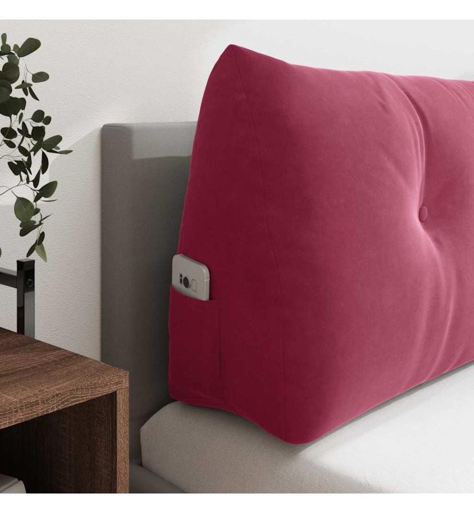Coussin de Dos Bordeaux 160 x 24 x 50 cm Velours