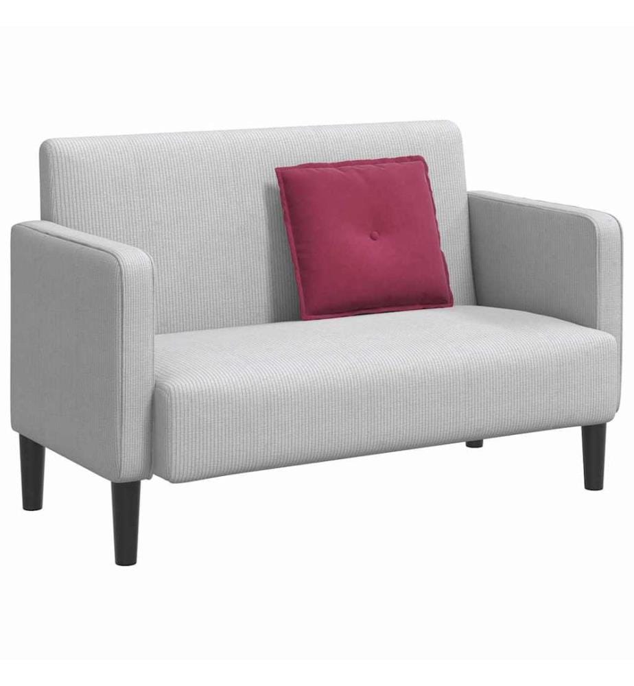 Coussin de Dos Bordeaux 50 x 45 cm Tissu en velours côtelé