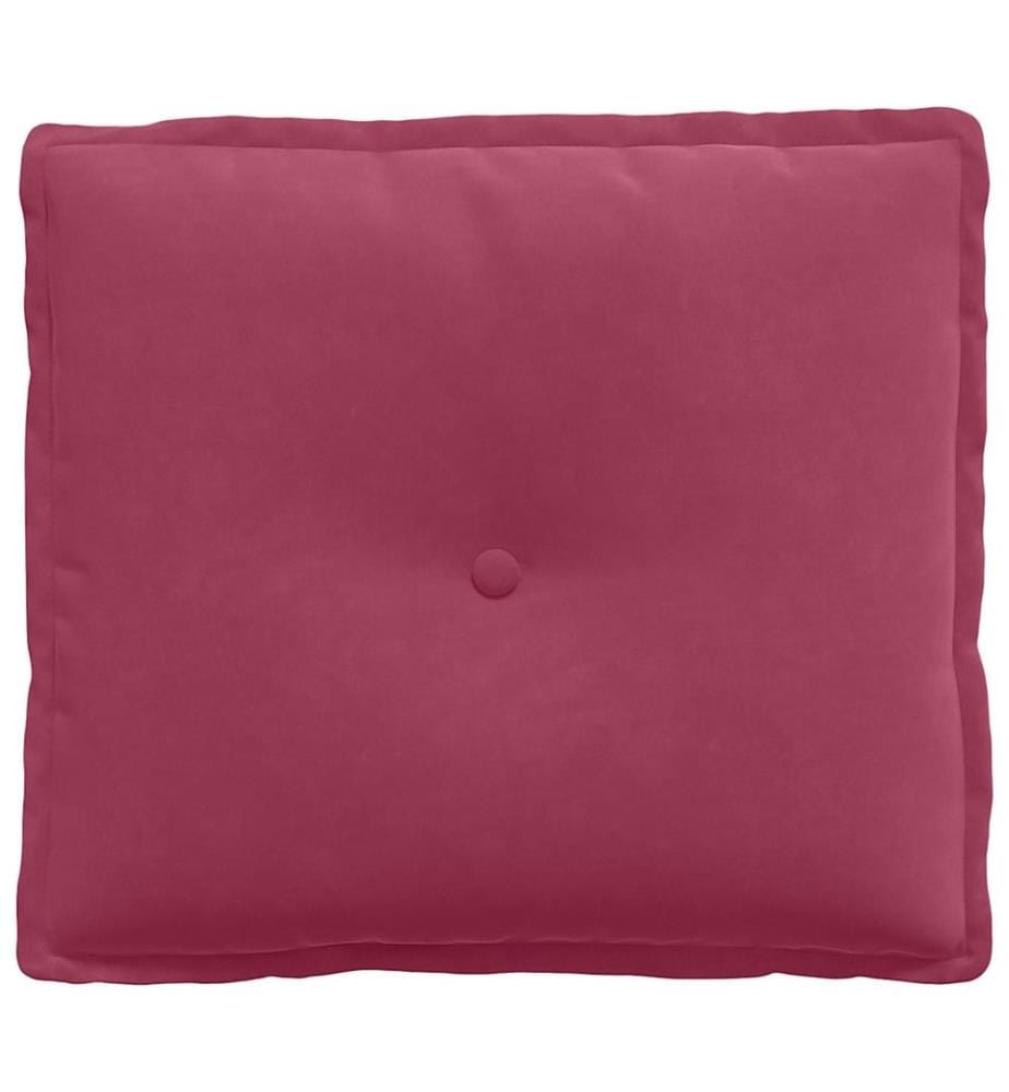 Coussin de Dos Bordeaux 50 x 45 cm Tissu en velours côtelé