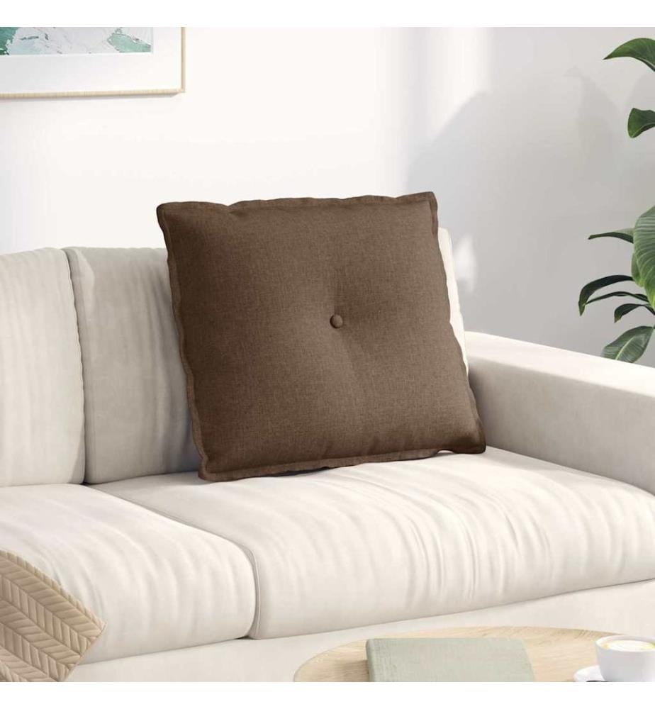Coussin de Dos Marron 60 x 19 x 50 cm tissu