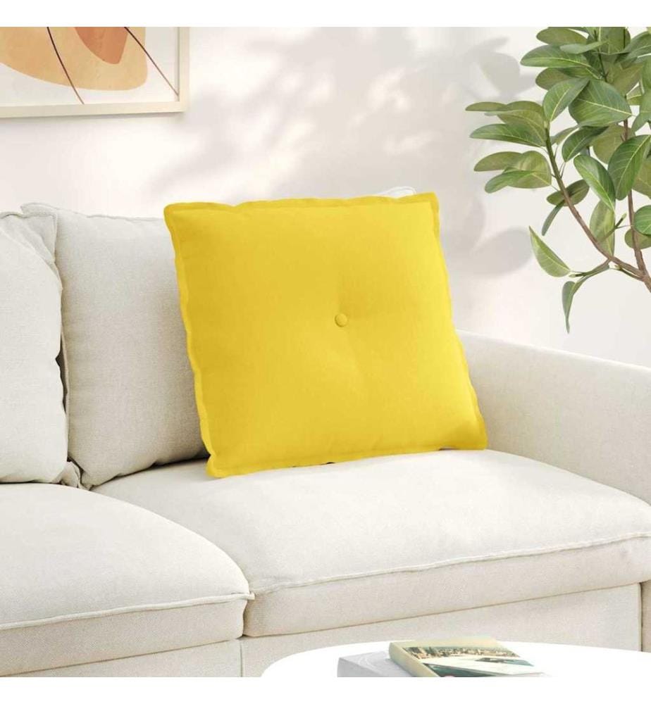 Coussin de Dos Jaune clair 60 x 19 x 50 cm tissu