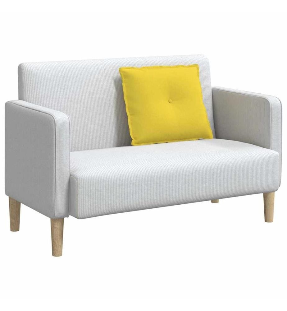 Coussin de Dos Jaune clair 60 x 19 x 50 cm tissu