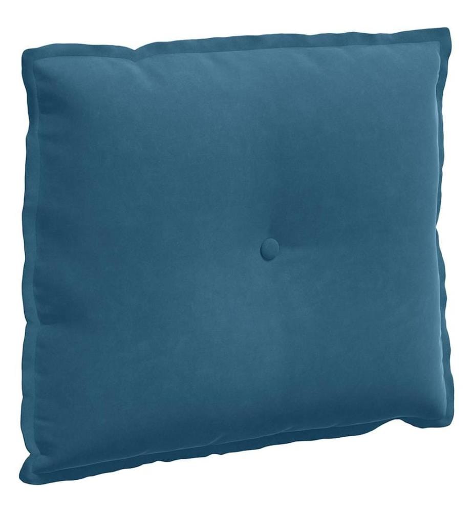 Coussin de Dos Bleu 60 x 50 cm Tissu en velours côtelé