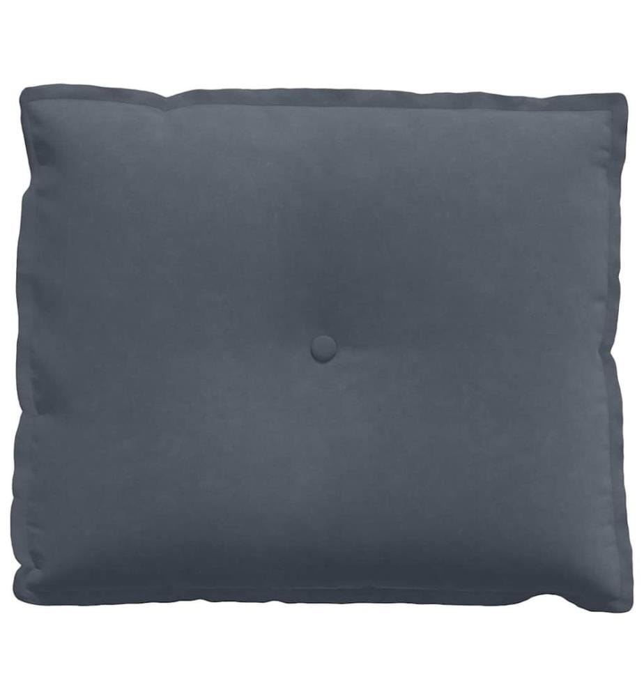 Coussin de Dos Gris foncé 60 x 50 cm Tissu en velours côtelé