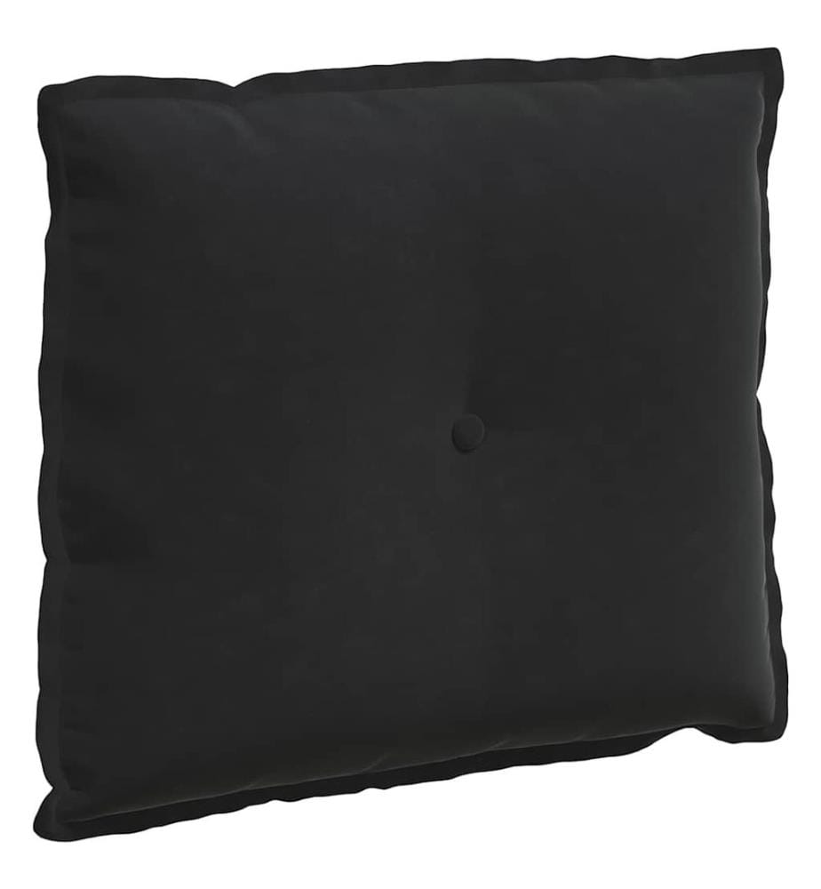 Coussin de Dos Noir 60 x 50 cm Tissu en velours côtelé