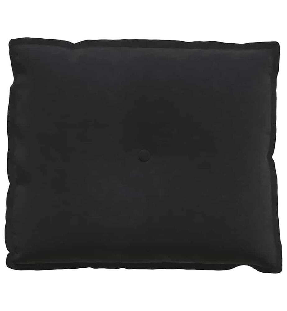 Coussin de Dos Noir 60 x 50 cm Tissu en velours côtelé