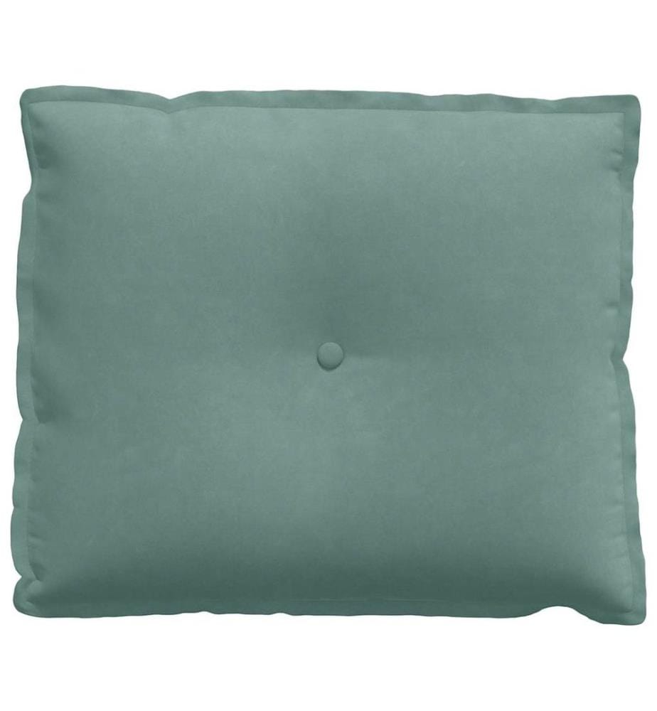 Coussin de Dos Vert Mer 60 x 50 cm Tissu en velours côtelé