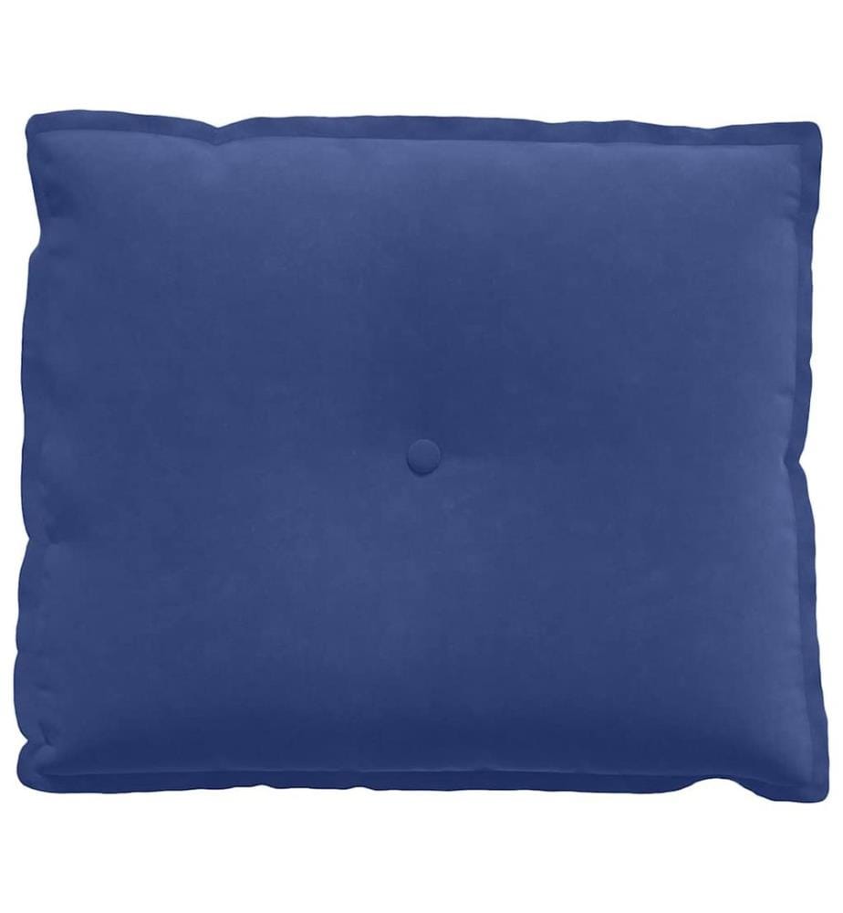 Coussin de Dos Bleu police 60 x 50 cm Tissu en velours côtelé