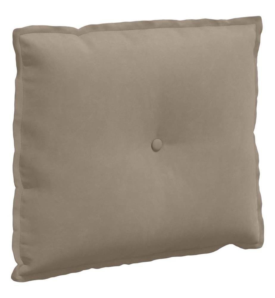 Coussin de Dos Taupe 60 x 50 cm Tissu en microfibre