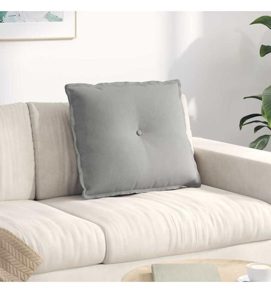 Coussin de Dos Gris clair 60 x 50 cm Tissu en microfibre