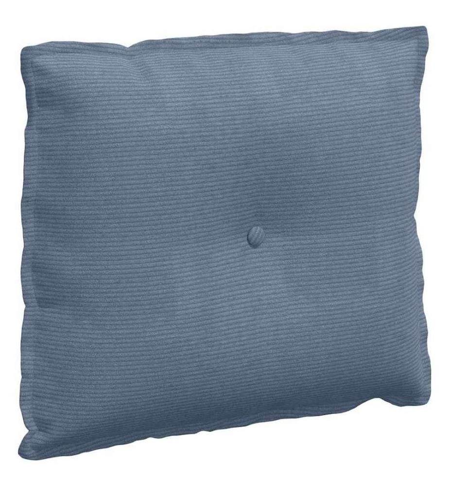 Coussin de Dos Bleu 60 x 50 cm Tissu en velours côtelé