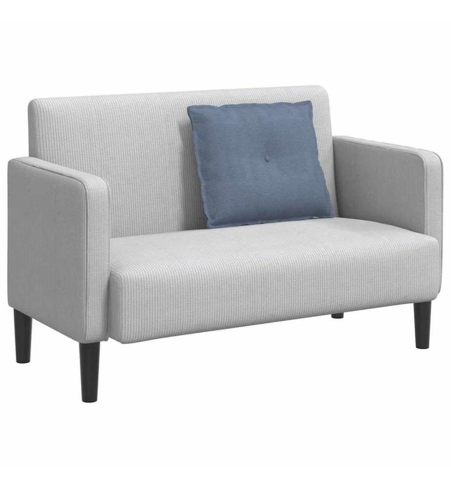 Coussin de Dos Bleu 60 x 50 cm Tissu en velours côtelé