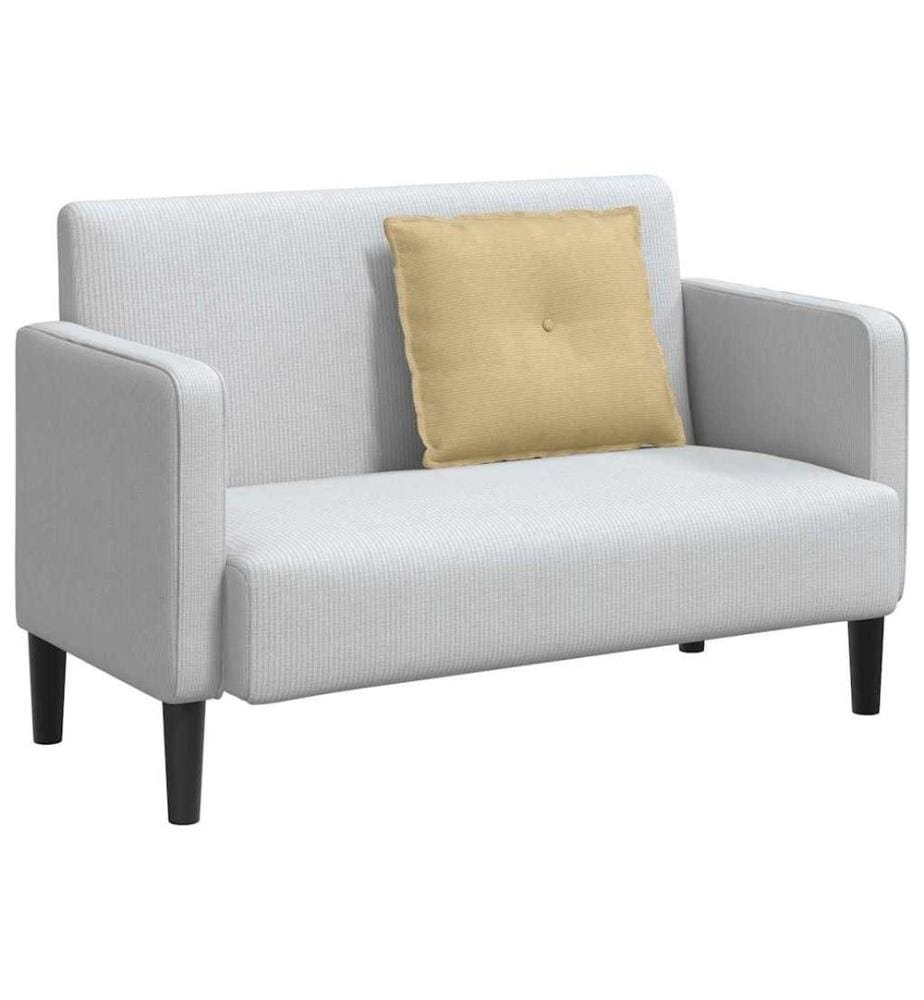 Coussin de Dos Vert gris 60 x 50 cm Tissu en velours côtelé