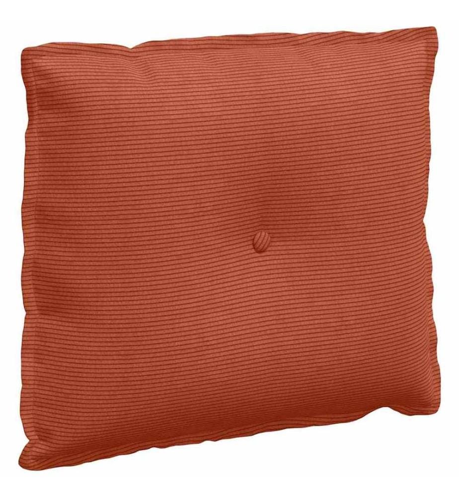 Coussin de Dos Rouge orange 60 x 50 cm Tissu en velours côtelé