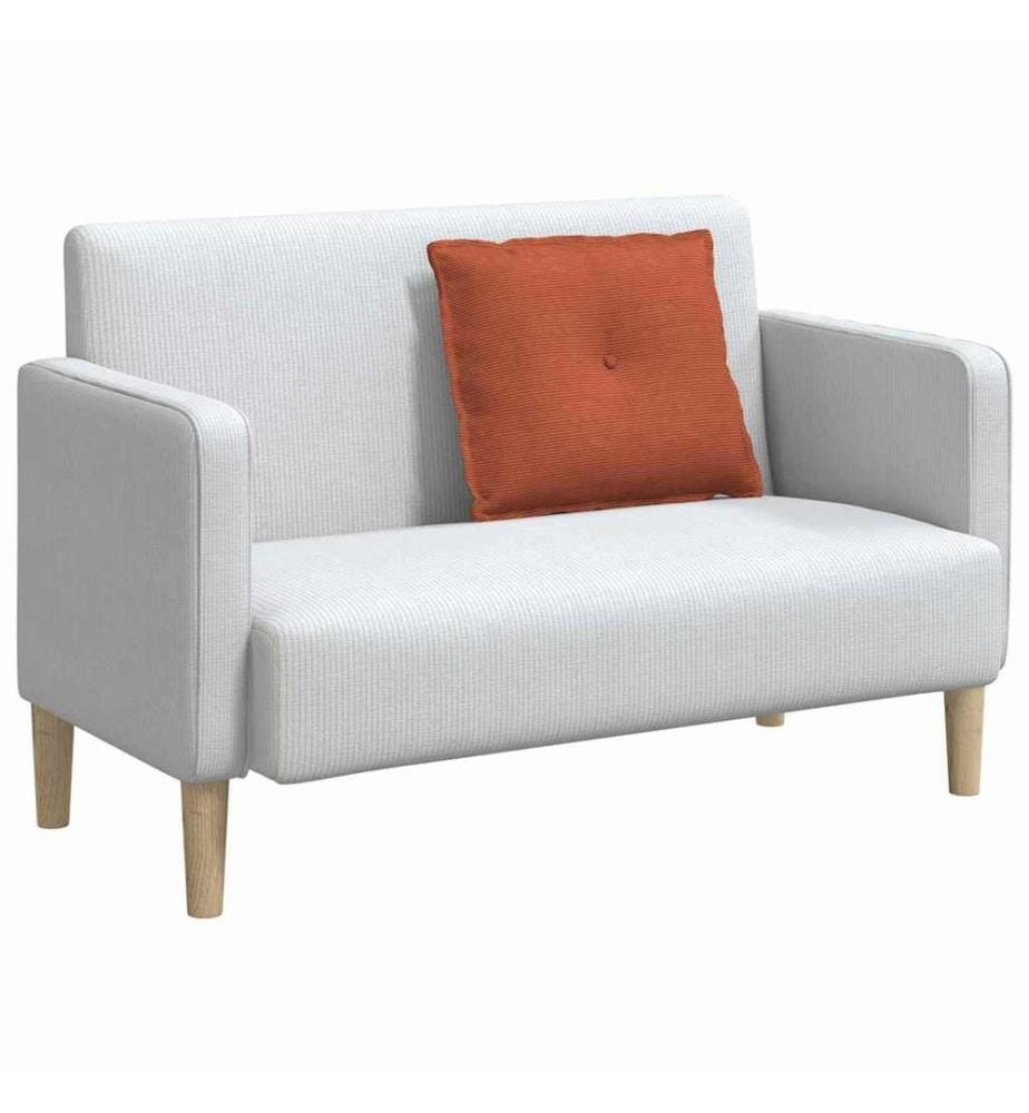 Coussin de Dos Rouge orange 60 x 50 cm Tissu en velours côtelé