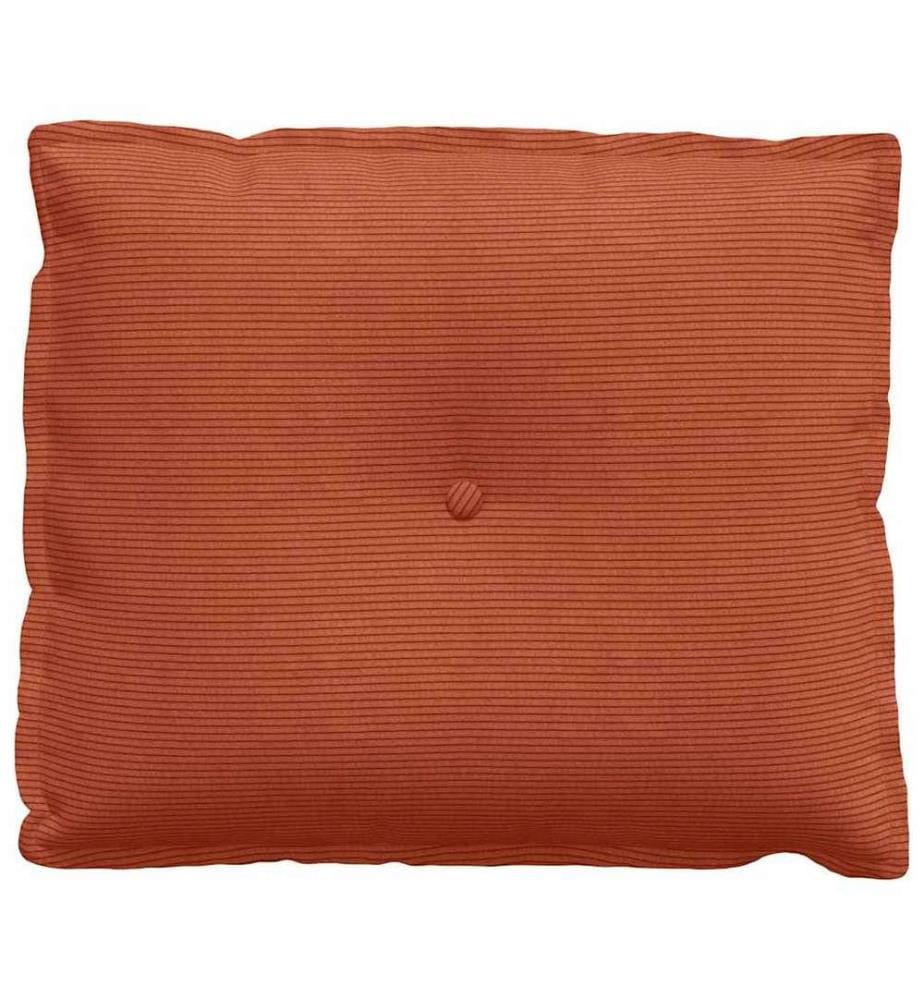 Coussin de Dos Rouge orange 60 x 50 cm Tissu en velours côtelé