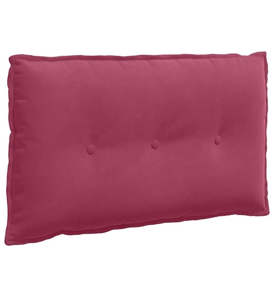 Coussin de Dos Bordeaux 80 x 50 cm Tissu en velours côtelé