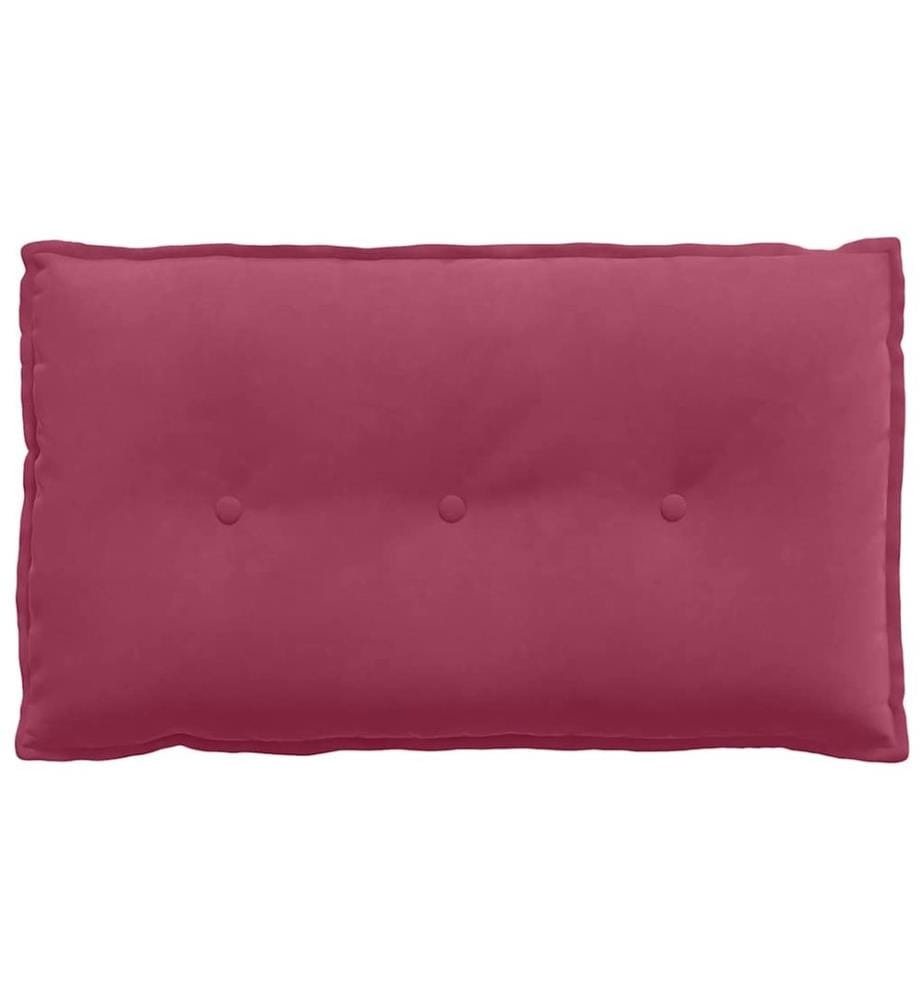 Coussin de Dos Bordeaux 80 x 50 cm Tissu en velours côtelé