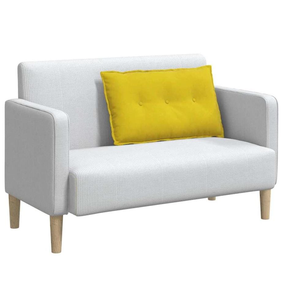 Rücken Kissen Gelb 80 x 50 cm Cordstoff