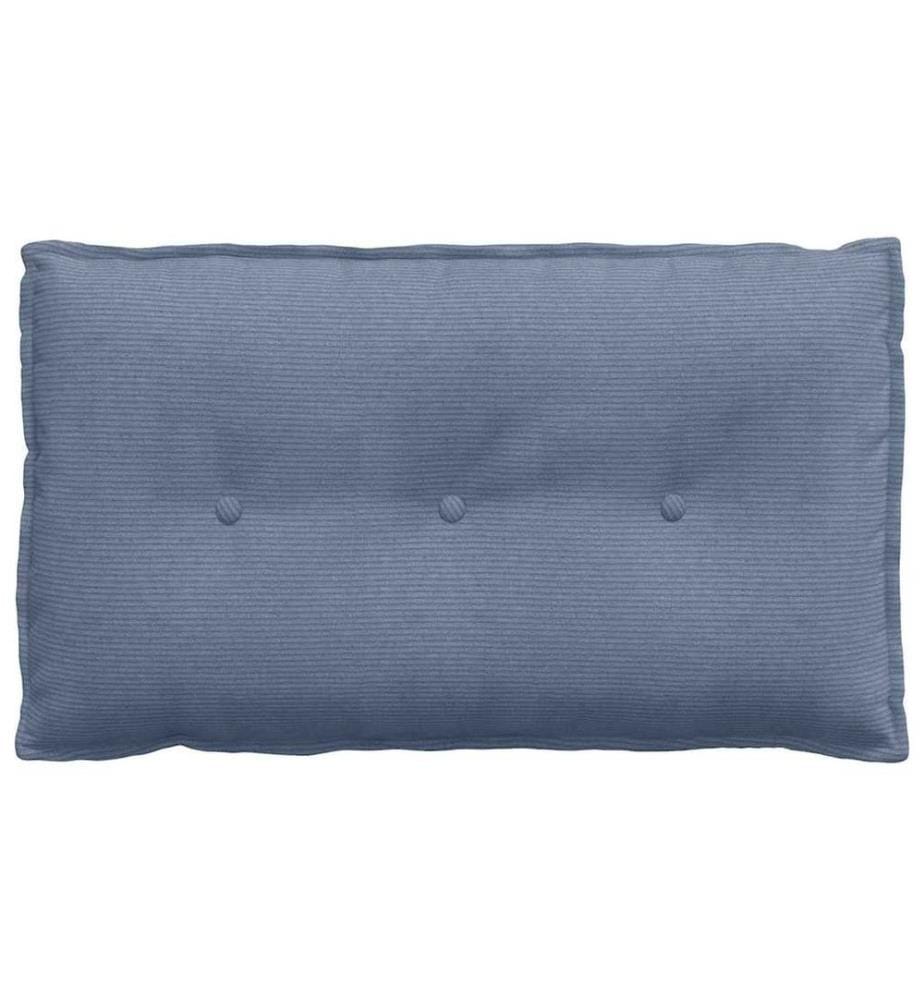 Rücken Kissen Blau 80 x 50 cm Cordstoff