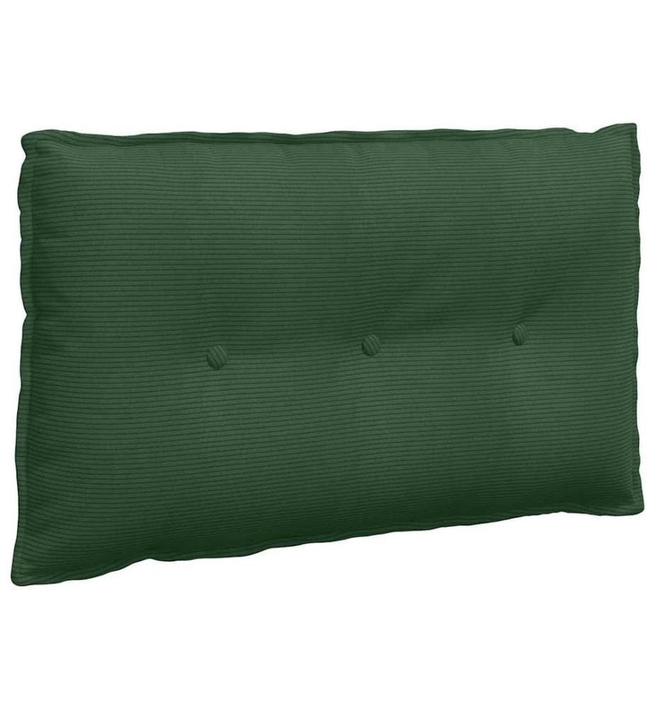 Coussin de Dos Vert Jungle 80 x 50 cm Tissu en velours côtelé