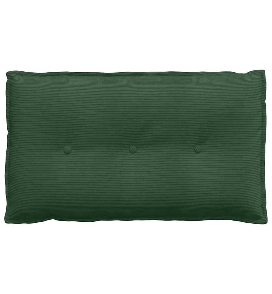 Coussin de Dos Vert Jungle 80 x 50 cm Tissu en velours côtelé