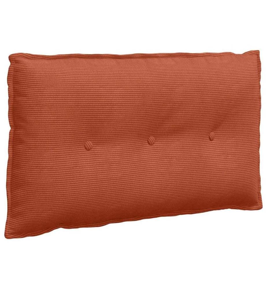 Coussin de Dos Rouge orange 80 x 50 cm Tissu en velours côtelé