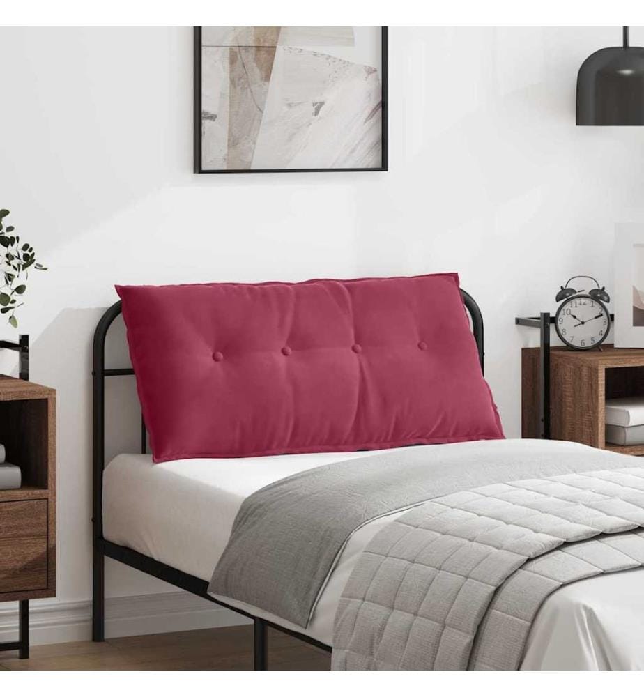 Coussin de Dos Bordeaux 100 x 50 cm Tissu en velours côtelé