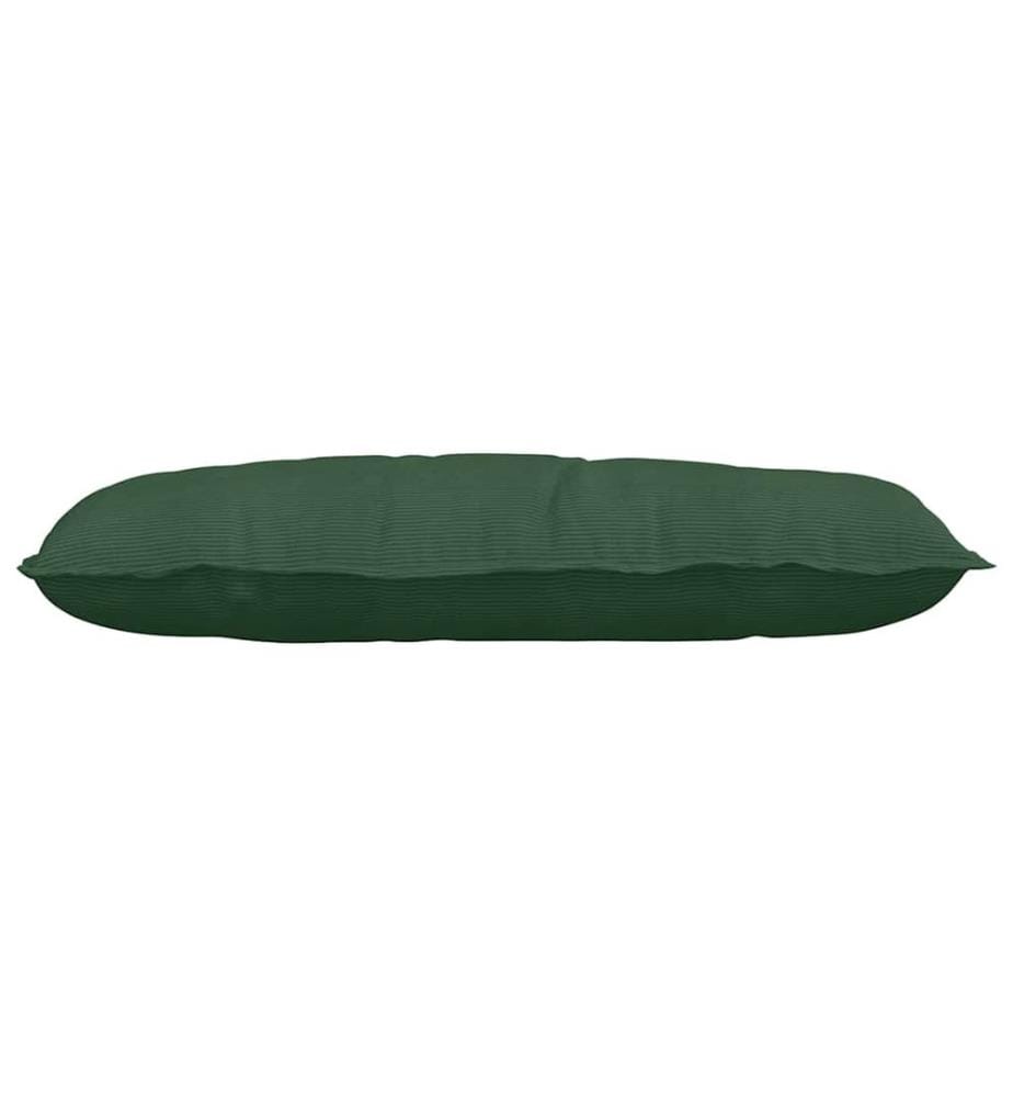 Coussin de Dos Vert Jungle 100 x 50 cm Tissu en velours côtelé