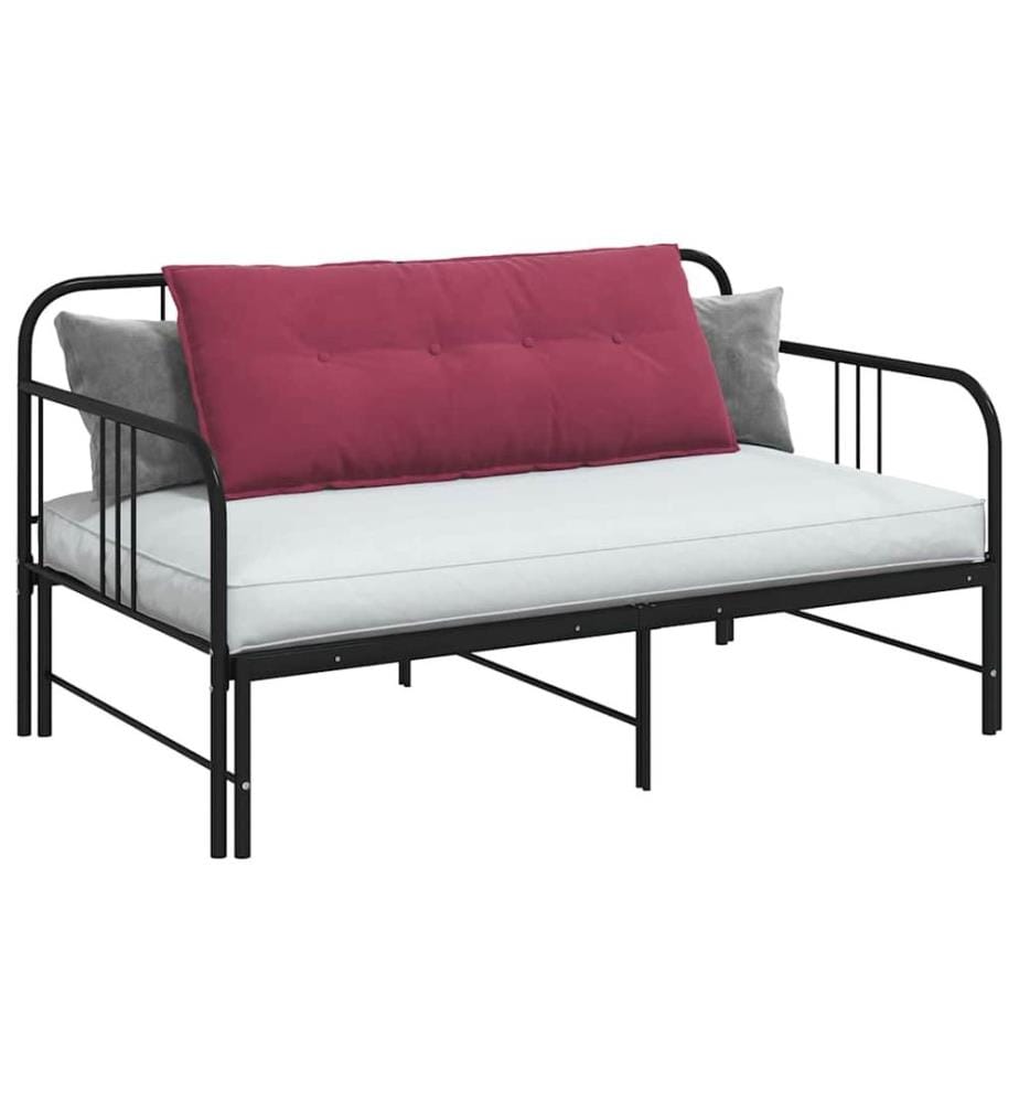 Coussin de Dos Bordeaux 120 x 50 cm Tissu en velours côtelé