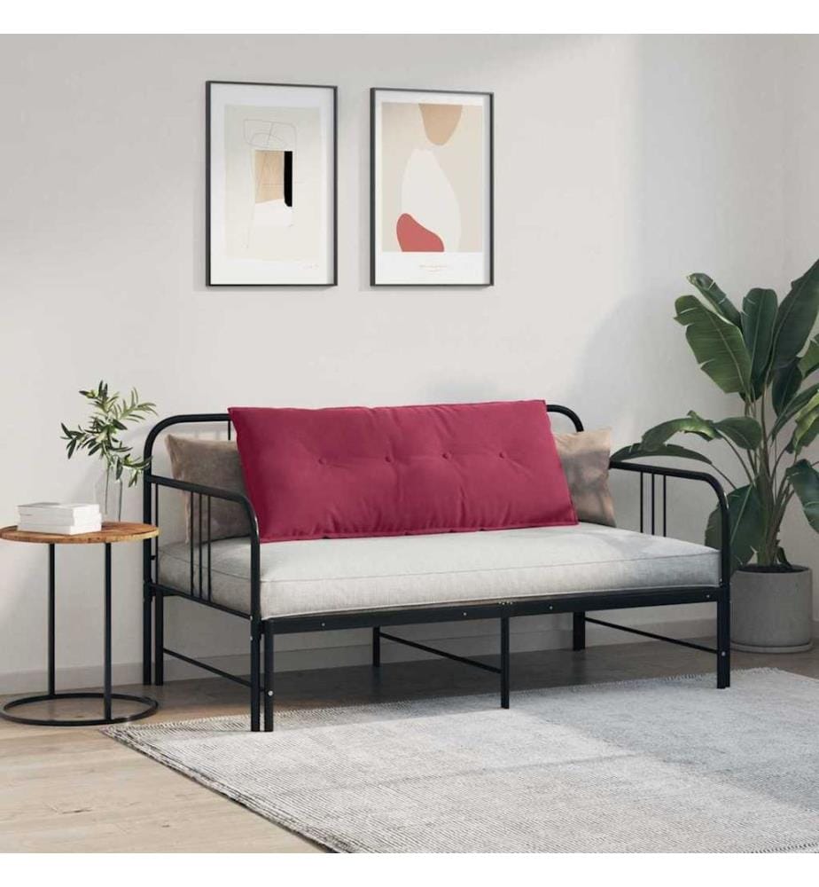 Coussin de Dos Bordeaux 120 x 50 cm Tissu en velours côtelé