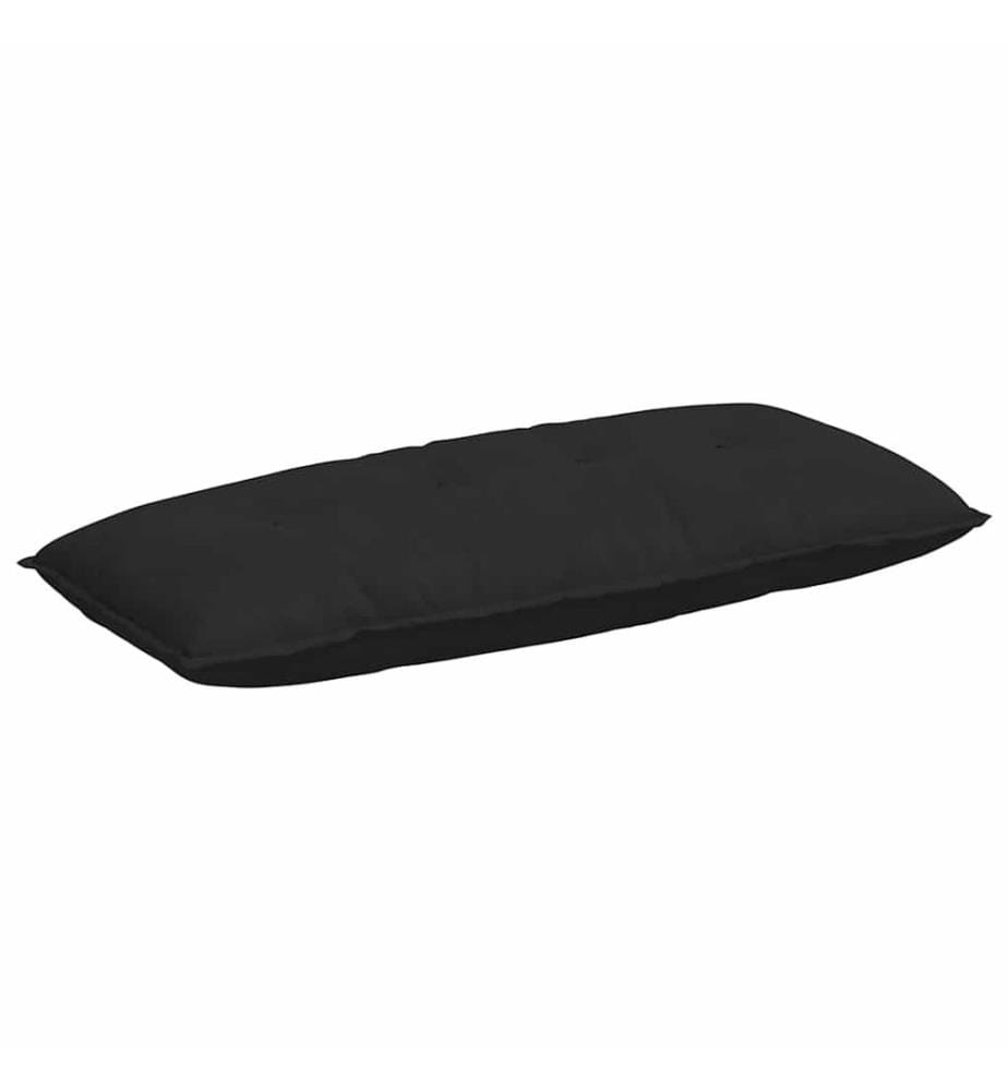 Coussin de Dos Noir 120 x 50 cm Tissu en microfibre