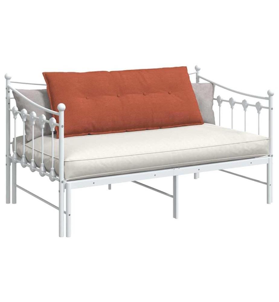 Coussin de Dos Rouge orange 120 x 50 cm Tissu en velours côtelé