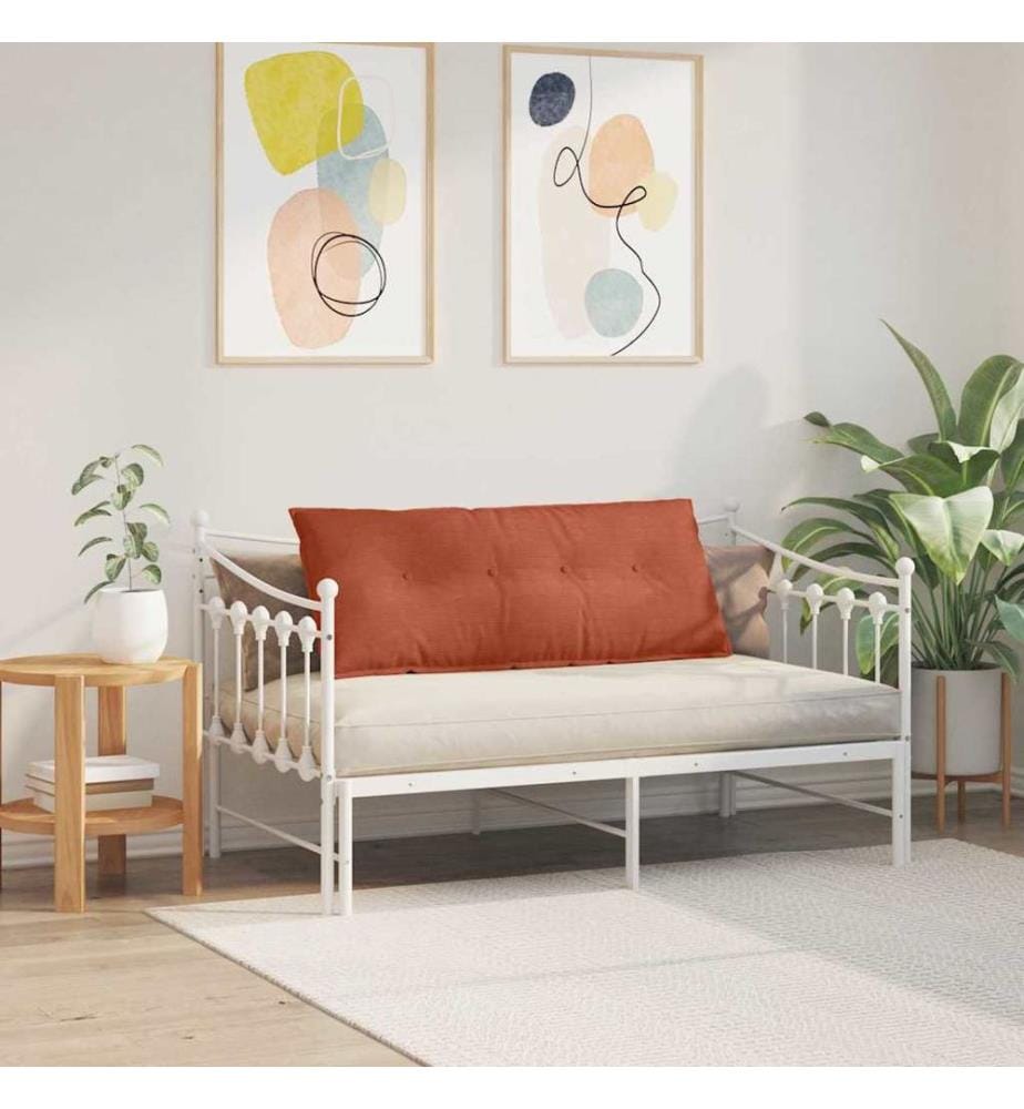 Coussin de Dos Rouge orange 120 x 50 cm Tissu en velours côtelé