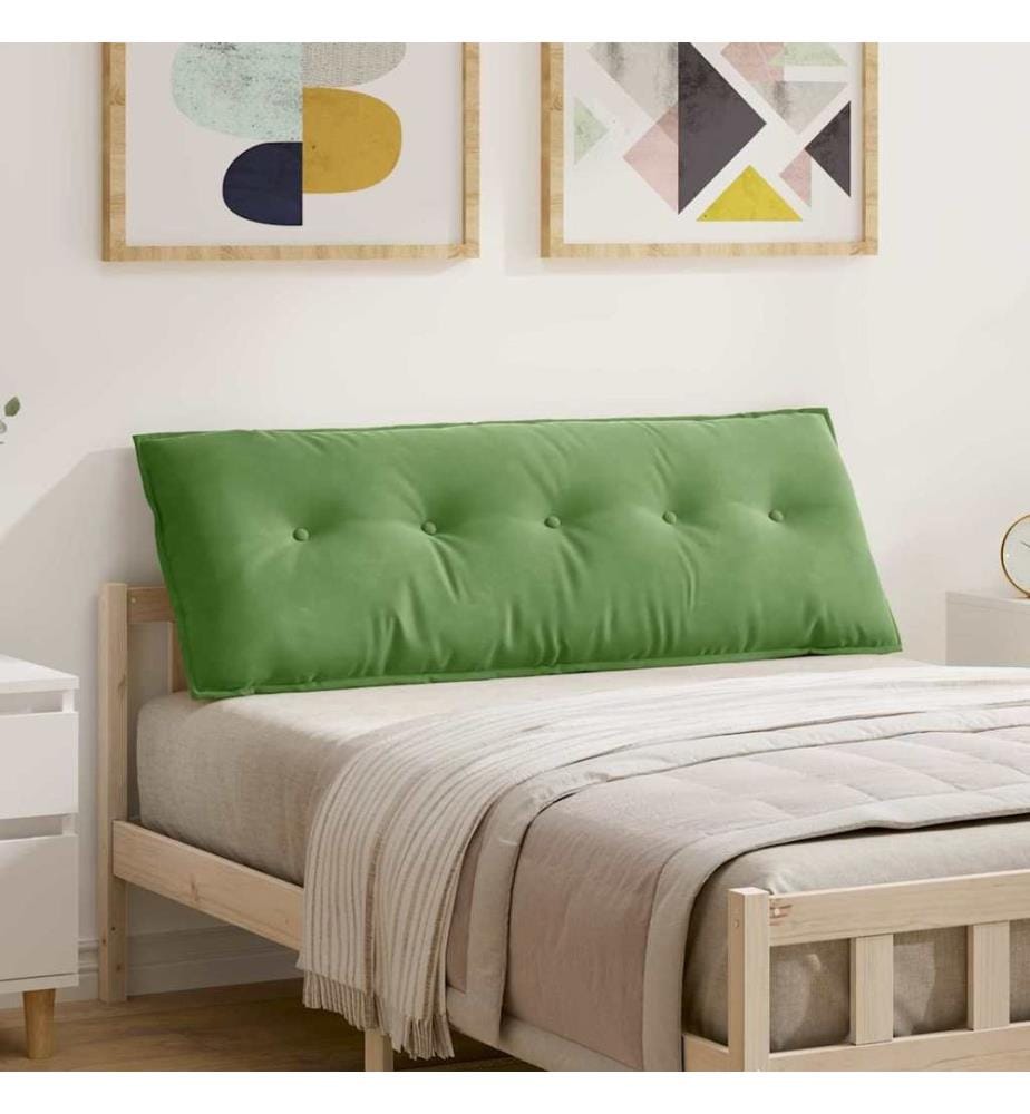 Coussin de Dos Vert clair 140 x 50 cm Tissu en velours côtelé