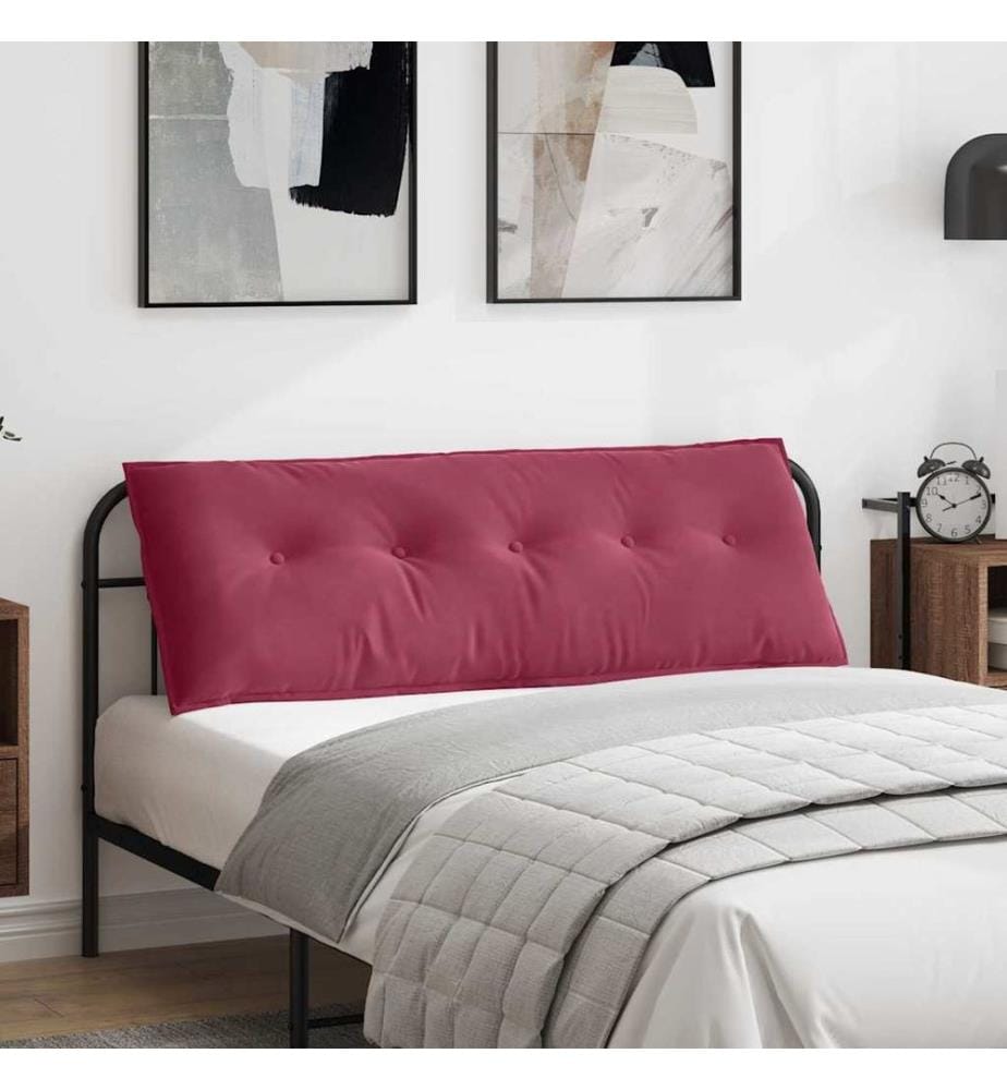 Coussin de Dos Bordeaux 140 x 50 cm Tissu en velours côtelé