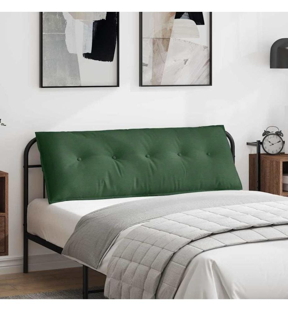 Coussin de Dos Vert Jungle 140 x 50 cm Tissu en velours côtelé