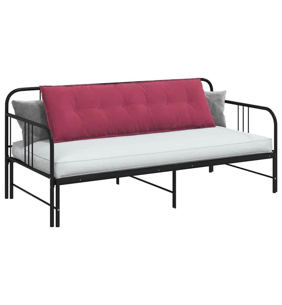 Coussin de Dos Bordeaux 160 x 50 cm Tissu en velours côtelé