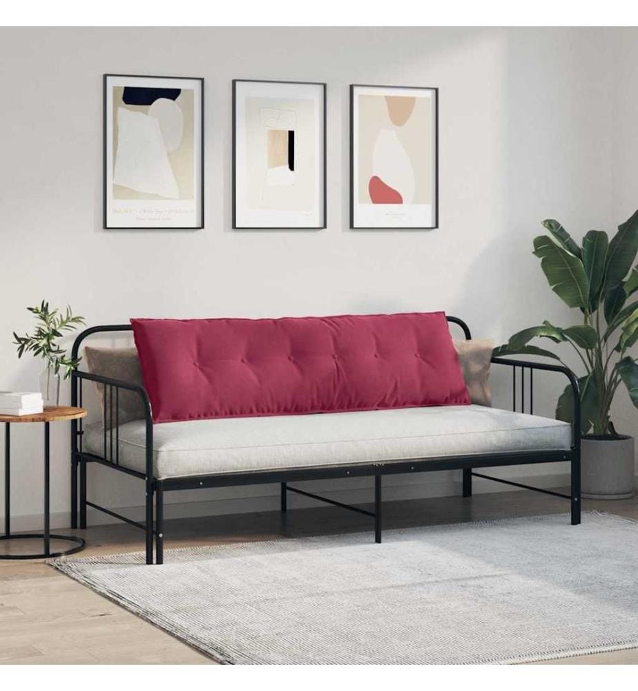 Coussin de Dos Bordeaux 160 x 50 cm Tissu en velours côtelé