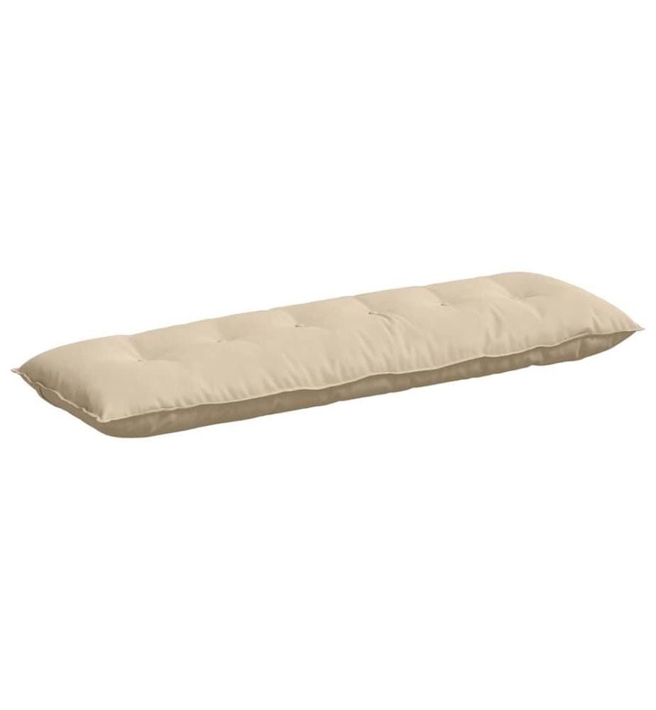 Coussin de Dos Crème 160 x 50 cm Tissu en microfibre