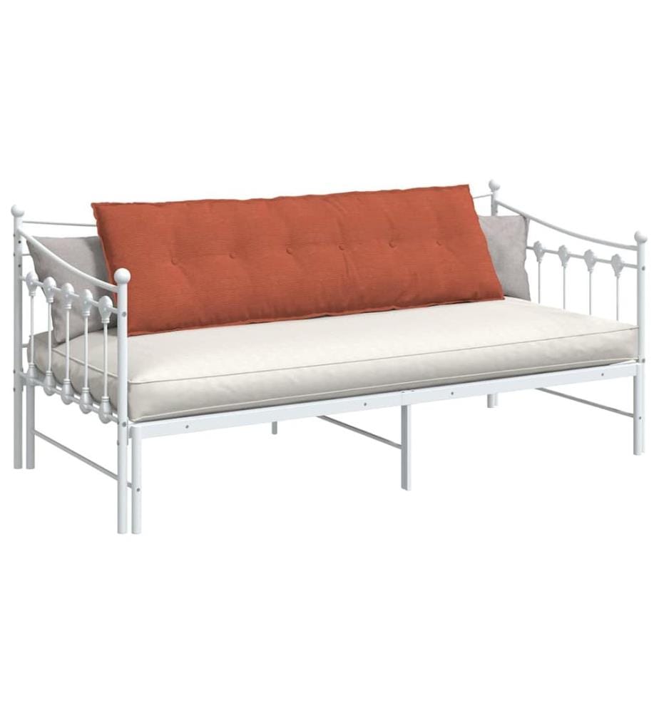 Coussin de Dos Rouge orange 160 x 50 cm Tissu en velours côtelé