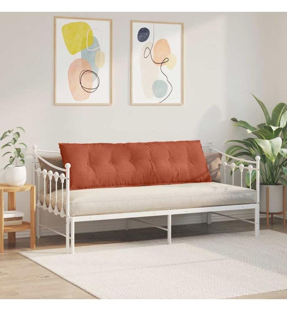 Coussin de Dos Rouge orange 160 x 50 cm Tissu en velours côtelé